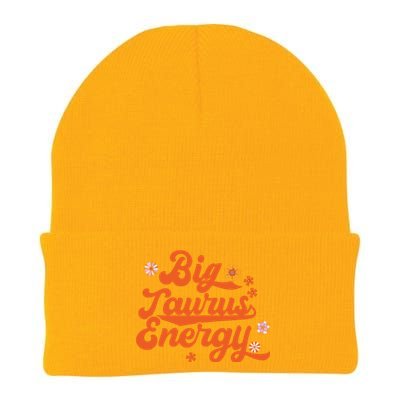 Big Taurus Energy Groovy Zodiac Sign Astrology Horoscope Knit Cap Winter Beanie