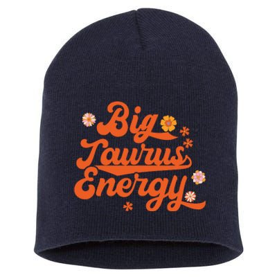 Big Taurus Energy Groovy Zodiac Sign Astrology Horoscope Short Acrylic Beanie