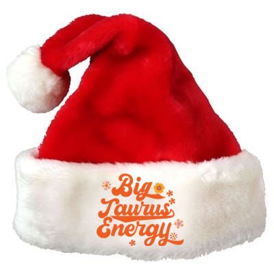 Big Taurus Energy Groovy Zodiac Sign Astrology Horoscope Premium Christmas Santa Hat