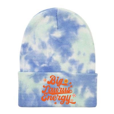 Big Taurus Energy Groovy Zodiac Sign Astrology Horoscope Tie Dye 12in Knit Beanie