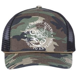 Borns To Explore Motorcycle Retro Rope Trucker Hat Cap