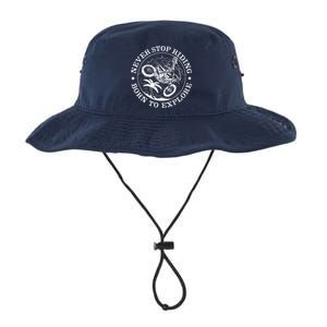 Borns To Explore Motorcycle Legacy Cool Fit Booney Bucket Hat