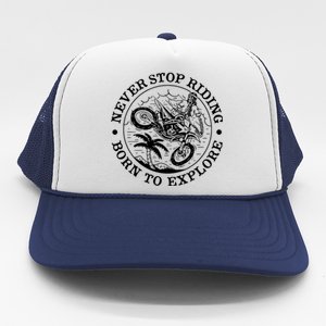 Borns To Explore Motorcycle Trucker Hat