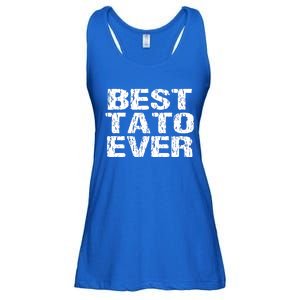 Best Tato Ever Dad Ukraine Distressed Gift Ladies Essential Flowy Tank