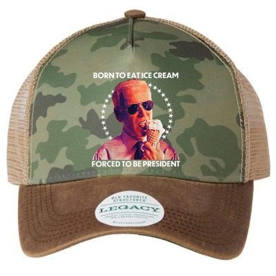 Born To Eat Ice Cream Forced To Be President Legacy Tie Dye Trucker Hat