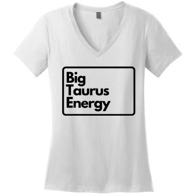 Big Taurus Energy Women's V-Neck T-Shirt