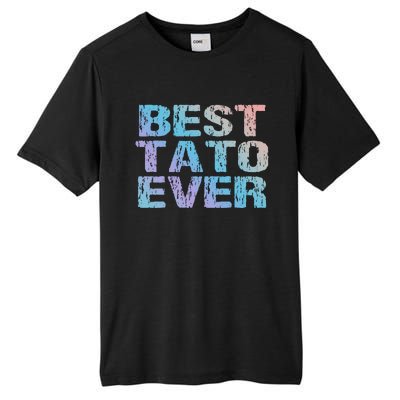 Best Tato Ever Dad Ukraine Distressed Gift Tall Fusion ChromaSoft Performance T-Shirt