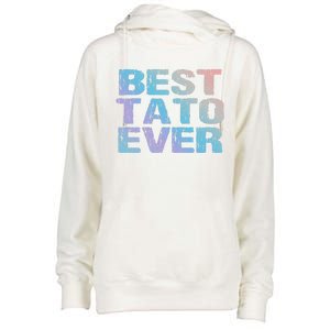 Best Tato Ever Dad Ukraine Distressed Gift Womens Funnel Neck Pullover Hood