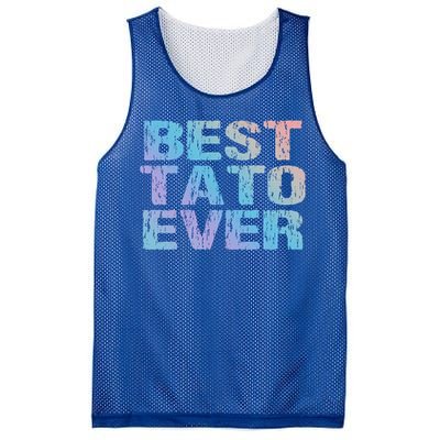 Best Tato Ever Dad Ukraine Distressed Gift Mesh Reversible Basketball Jersey Tank