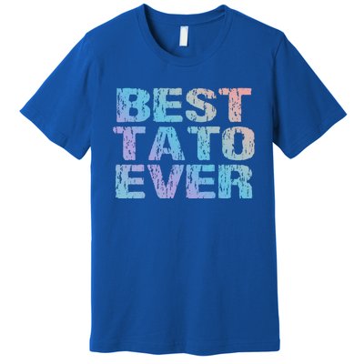 Best Tato Ever Dad Ukraine Distressed Gift Premium T-Shirt