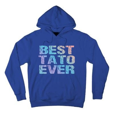 Best Tato Ever Dad Ukraine Distressed Gift Tall Hoodie