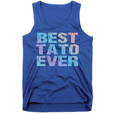 Best Tato Ever Dad Ukraine Distressed Gift Tank Top