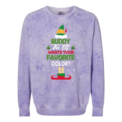 Buddy The Elf, What's Your Favorite Color? Colorblast Crewneck Sweatshirt