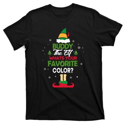 Buddy The Elf, What's Your Favorite Color? T-Shirt