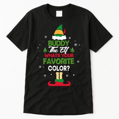 Buddy The Elf, What's Your Favorite Color? Tall T-Shirt