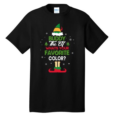 Buddy The Elf, What's Your Favorite Color? Tall T-Shirt