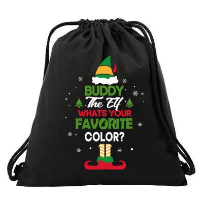 Buddy The Elf, What's Your Favorite Color? Drawstring Bag