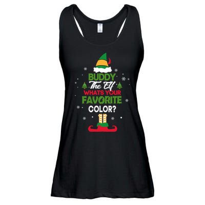 Buddy The Elf, What's Your Favorite Color? Ladies Essential Flowy Tank