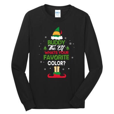 Buddy The Elf, What's Your Favorite Color? Tall Long Sleeve T-Shirt