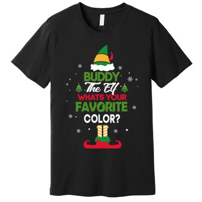 Buddy The Elf, What's Your Favorite Color? Premium T-Shirt