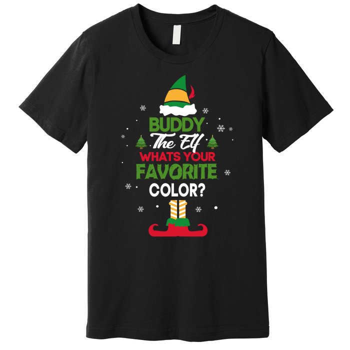 Buddy The Elf, What's Your Favorite Color? Premium T-Shirt