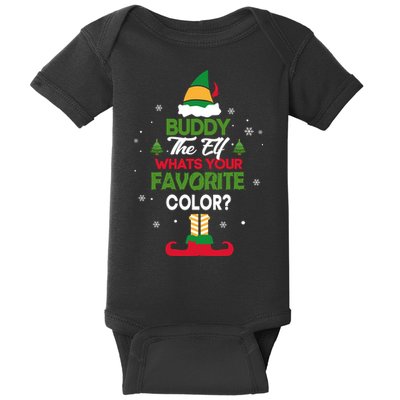 Buddy The Elf, What's Your Favorite Color? Baby Bodysuit