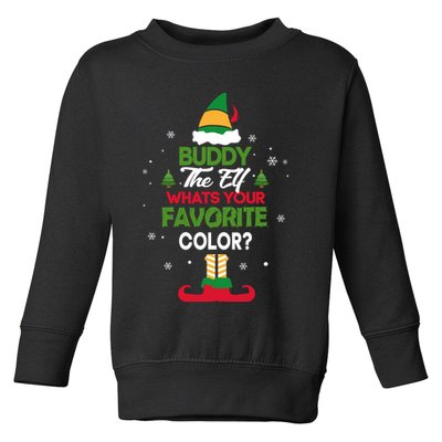 Buddy The Elf, What's Your Favorite Color? Toddler Sweatshirt