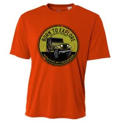 Born To Explore Off Roading Offroad 4x4 Suv Cooling Performance Crew T-Shirt