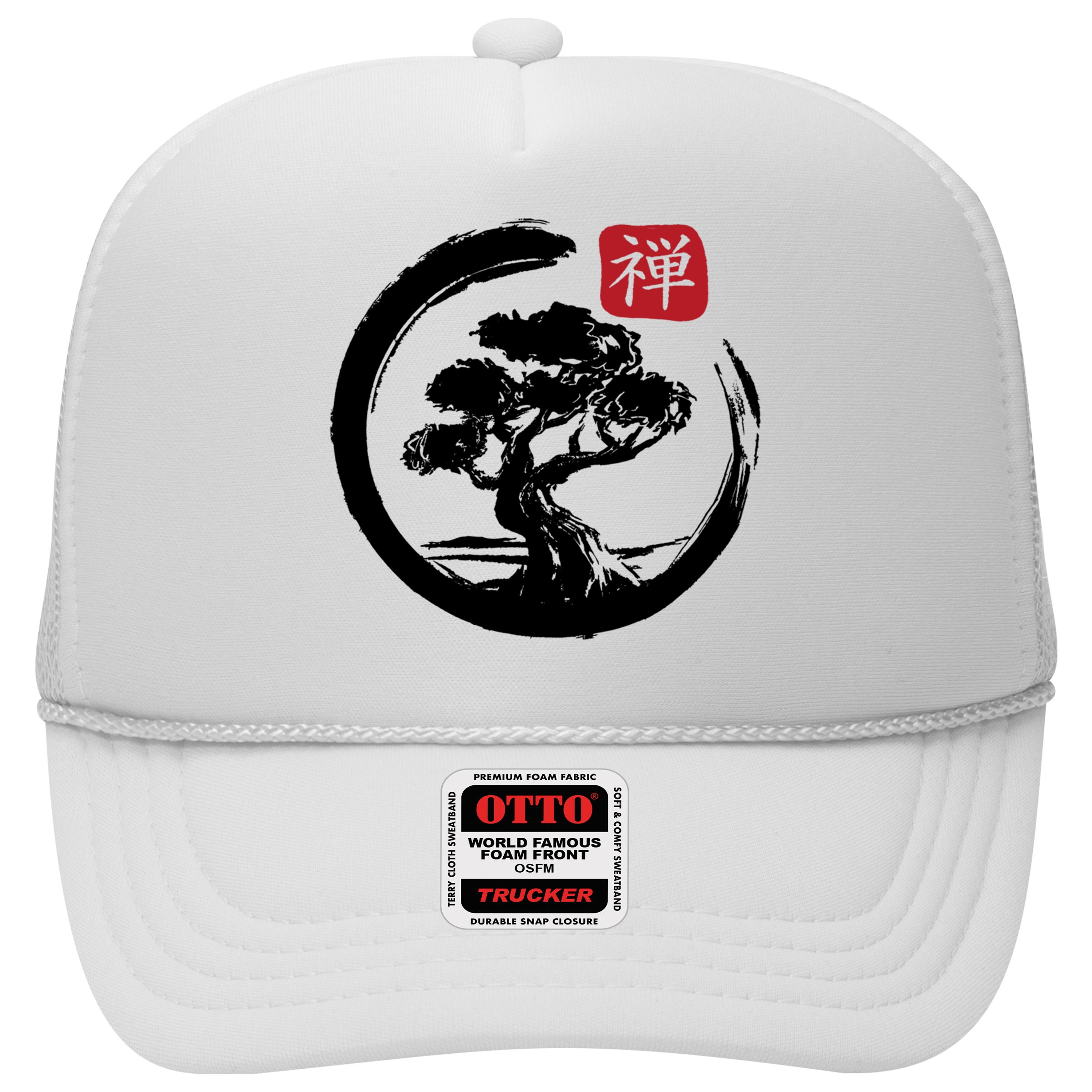 Bonsai Tree Enso Circle Japanese Zen Yoga Buddhism Aesthetic Meaningful Gift Hat