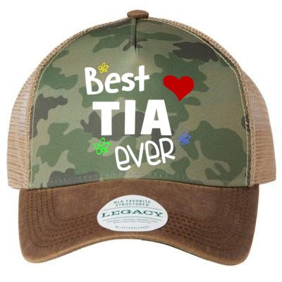 Best Tia Ever Gift Auntie Gift Legacy Tie Dye Trucker Hat