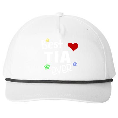 Best Tia Ever Gift Auntie Gift Snapback Five-Panel Rope Hat