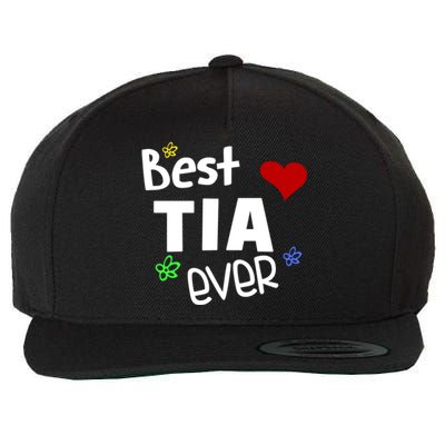 Best Tia Ever Gift Auntie Gift Wool Snapback Cap