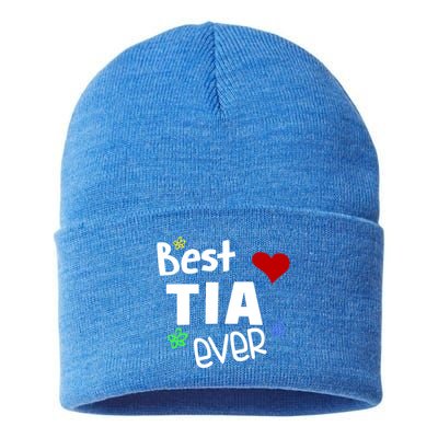 Best Tia Ever Gift Auntie Gift Sustainable Knit Beanie