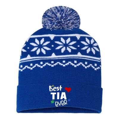 Best Tia Ever Gift Auntie Gift USA-Made Snowflake Beanie