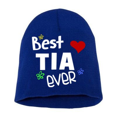 Best Tia Ever Gift Auntie Gift Short Acrylic Beanie