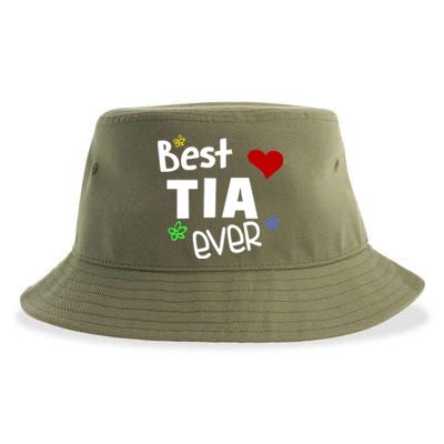 Best Tia Ever Gift Auntie Gift Sustainable Bucket Hat