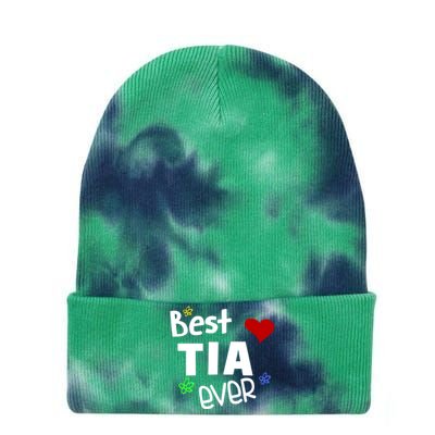 Best Tia Ever Gift Auntie Gift Tie Dye 12in Knit Beanie