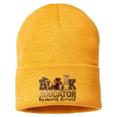 Black Teacher Educator African American Professor Ta School Sustainable Knit Beanie