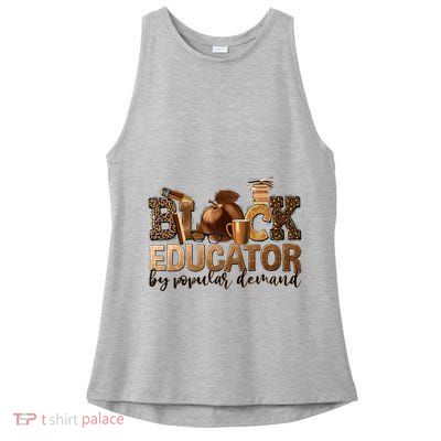 Black Teacher Educator African American Professor Ta School Ladies PosiCharge Tri-Blend Wicking Tank
