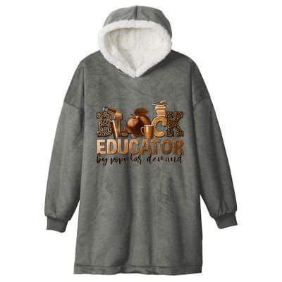 Black Teacher Educator African American Professor Ta School Hooded Wearable Blanket