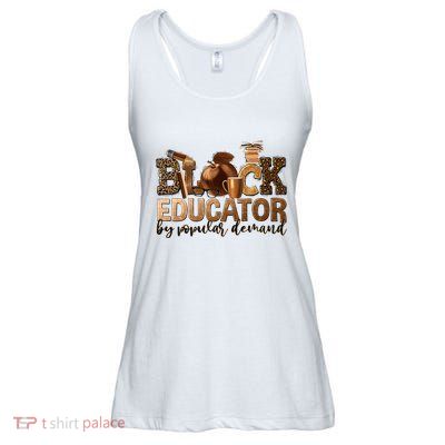 Black Teacher Educator African American Professor Ta School Ladies Essential Flowy Tank
