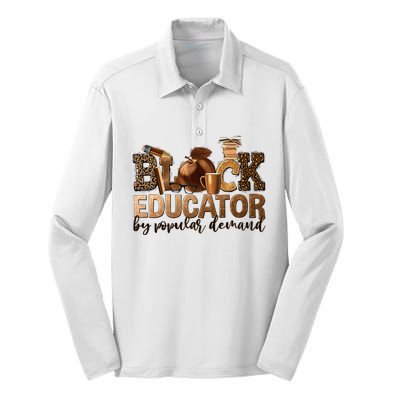 Black Teacher Educator African American Professor Ta School Silk Touch Performance Long Sleeve Polo