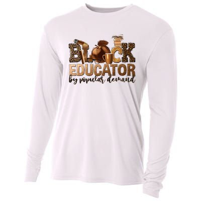 Black Teacher Educator African American Professor Ta School Cooling Performance Long Sleeve Crew