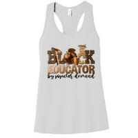 Black Teacher Educator African American Professor Ta School Women's Racerback Tank