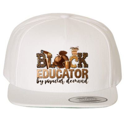 Black Teacher Educator African American Professor Ta School Wool Snapback Cap