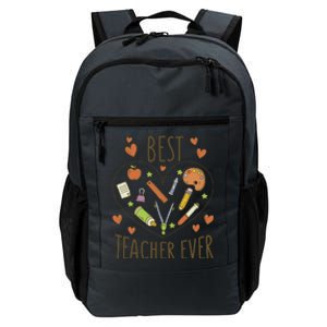 Best Teacher Ever Heart Gift Daily Commute Backpack