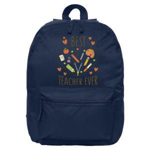 Best Teacher Ever Heart Gift 16 in Basic Backpack