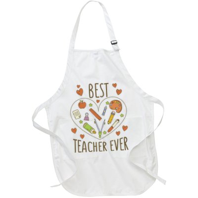 Best Teacher Ever Heart Gift Apron