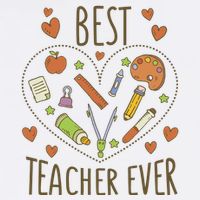 Best Teacher Ever Heart Gift T-Shirt