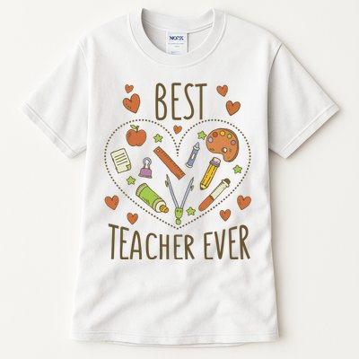 Best Teacher Ever Heart Gift Tall T-Shirt